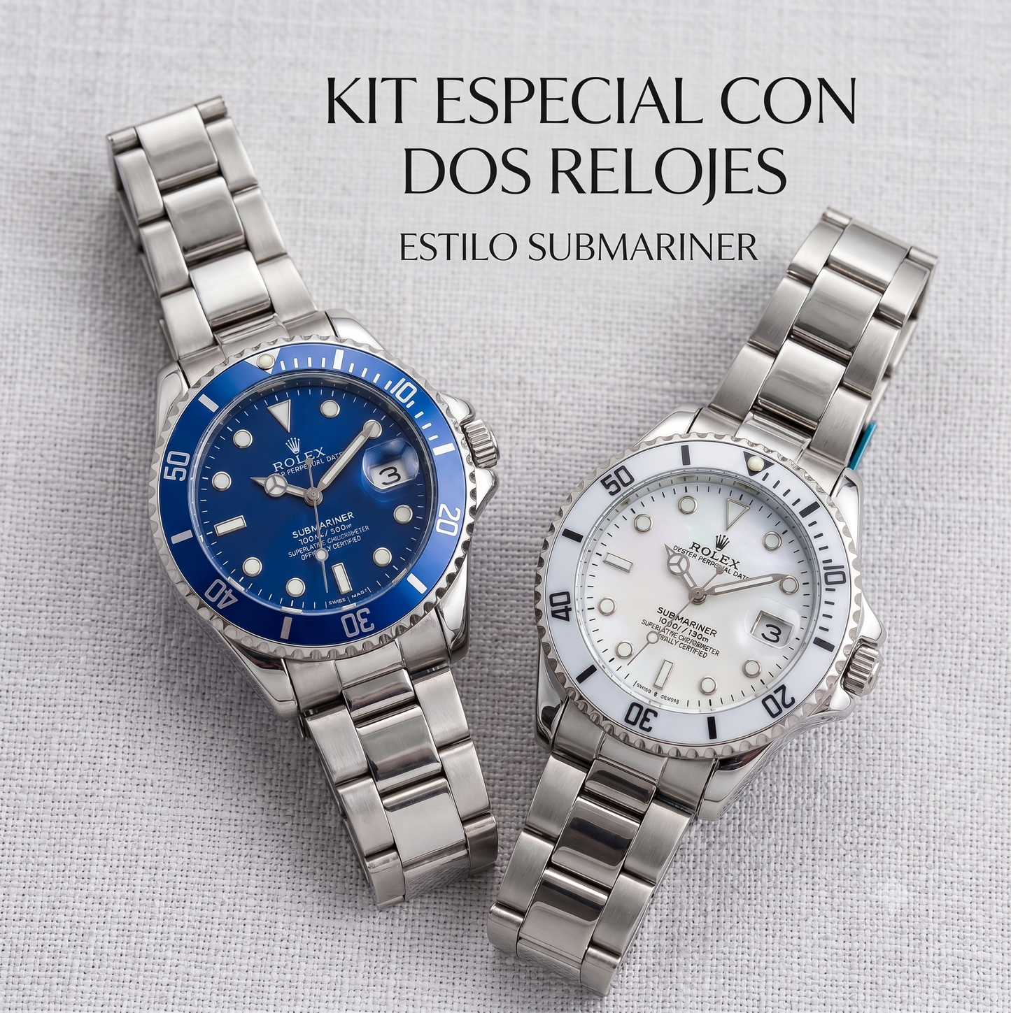Kit Especial Con 2 Relojes Submariner
