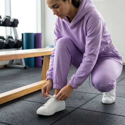 Kit lila en el gimnasio